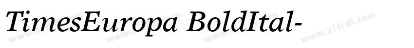 TimesEuropa BoldItal字体转换